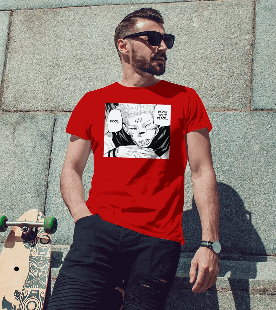 Jujutsu Kaisen Know Your Place Fool Manga Panel T-Shirt