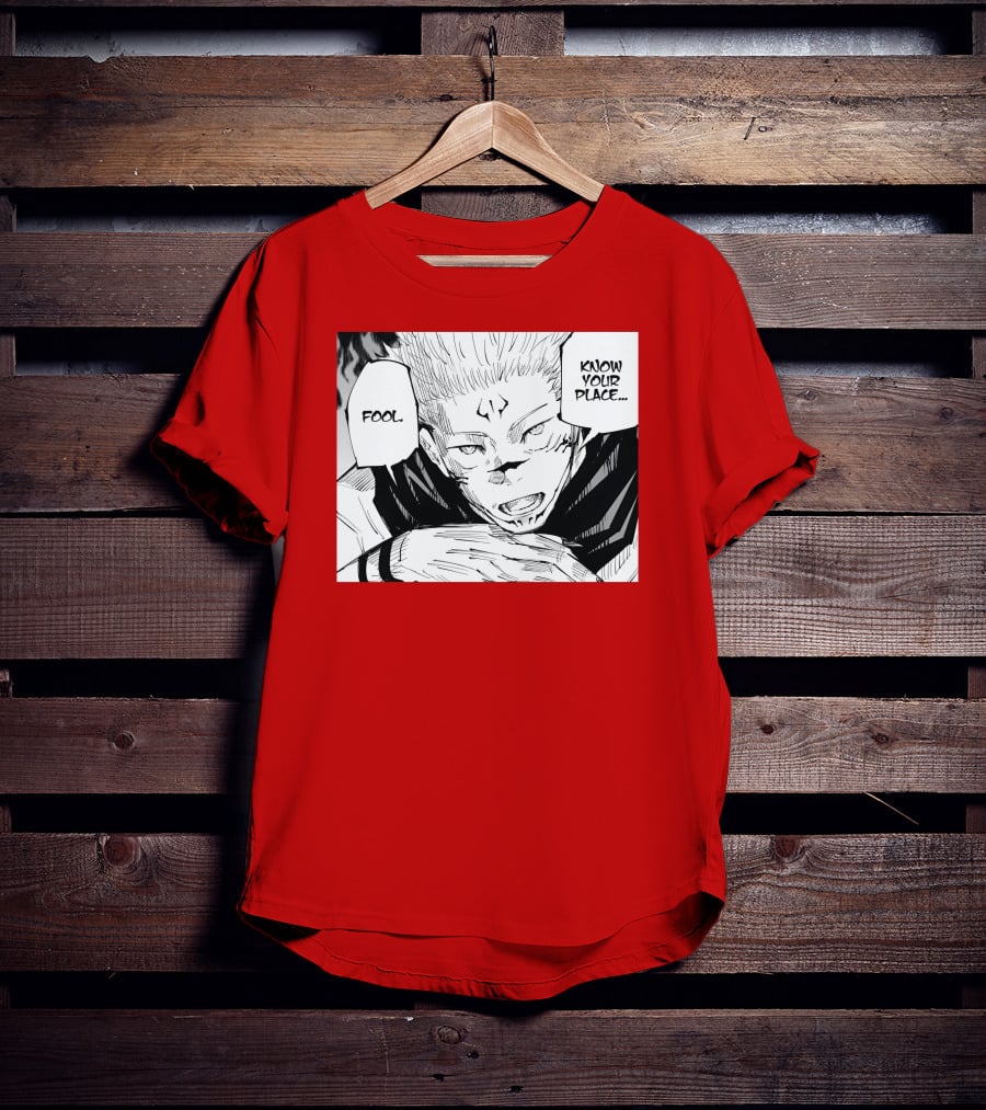 Jujutsu Kaisen Know Your Place Fool Manga Panel T-Shirt