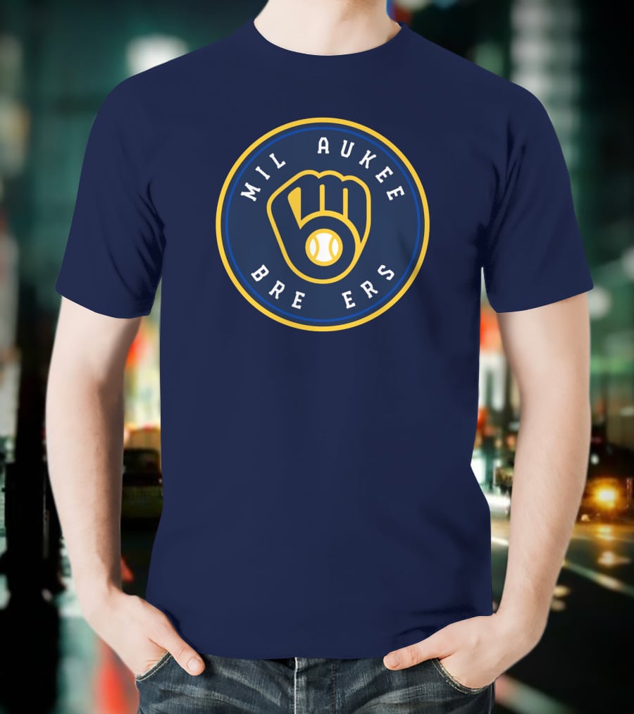 Milwaukee Brewers Baseball Glove T-Shirt