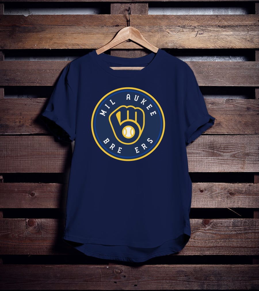 Milwaukee Brewers Baseball Glove T-Shirt