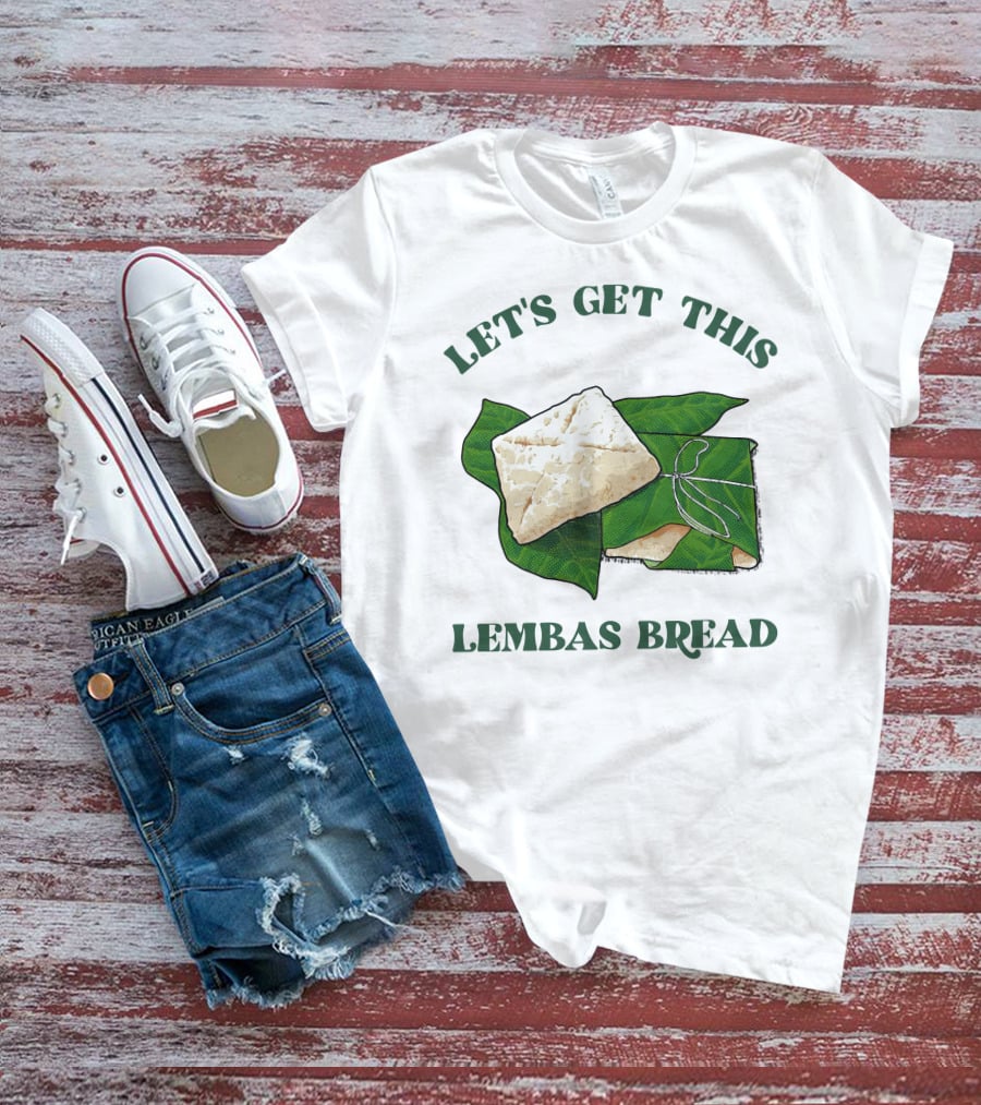Let's Get This Lembas Bread Green Leaf Tolkien Reference T-Shirt
