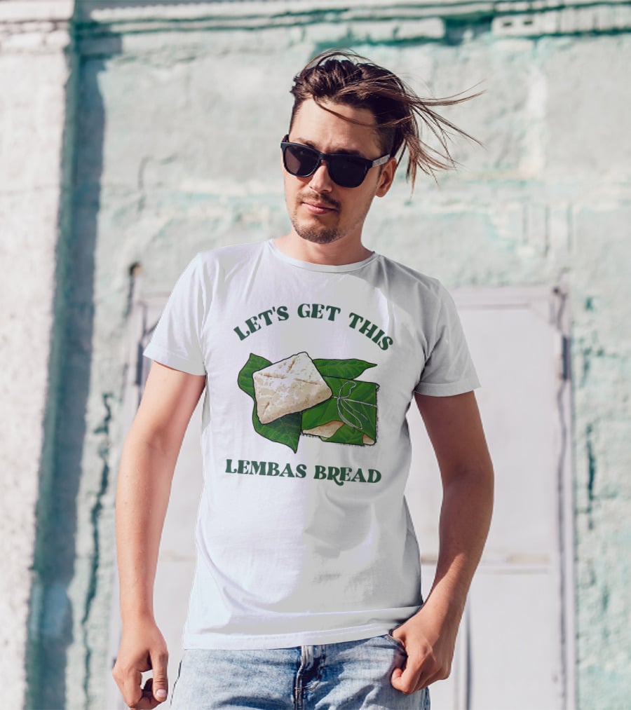 Let's Get This Lembas Bread Green Leaf Tolkien Reference T-Shirt