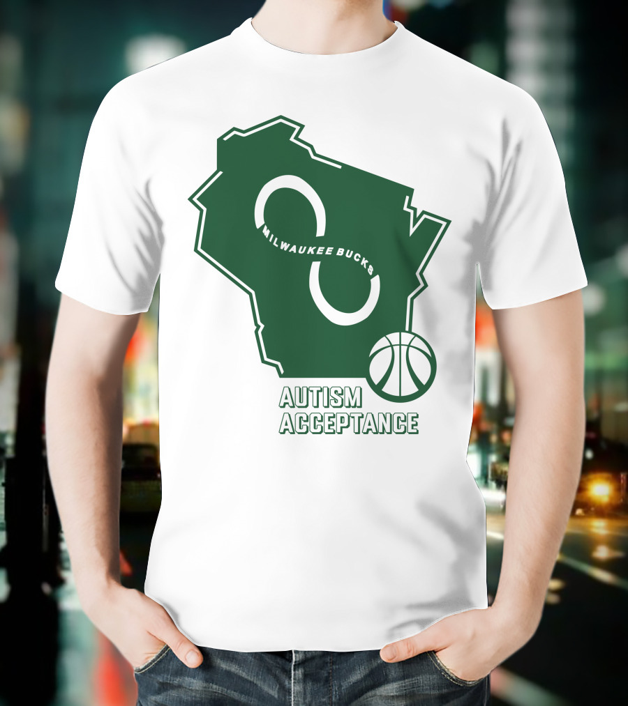 Aj Green Milwaukee Bucks Autism Acceptance T-Shirt