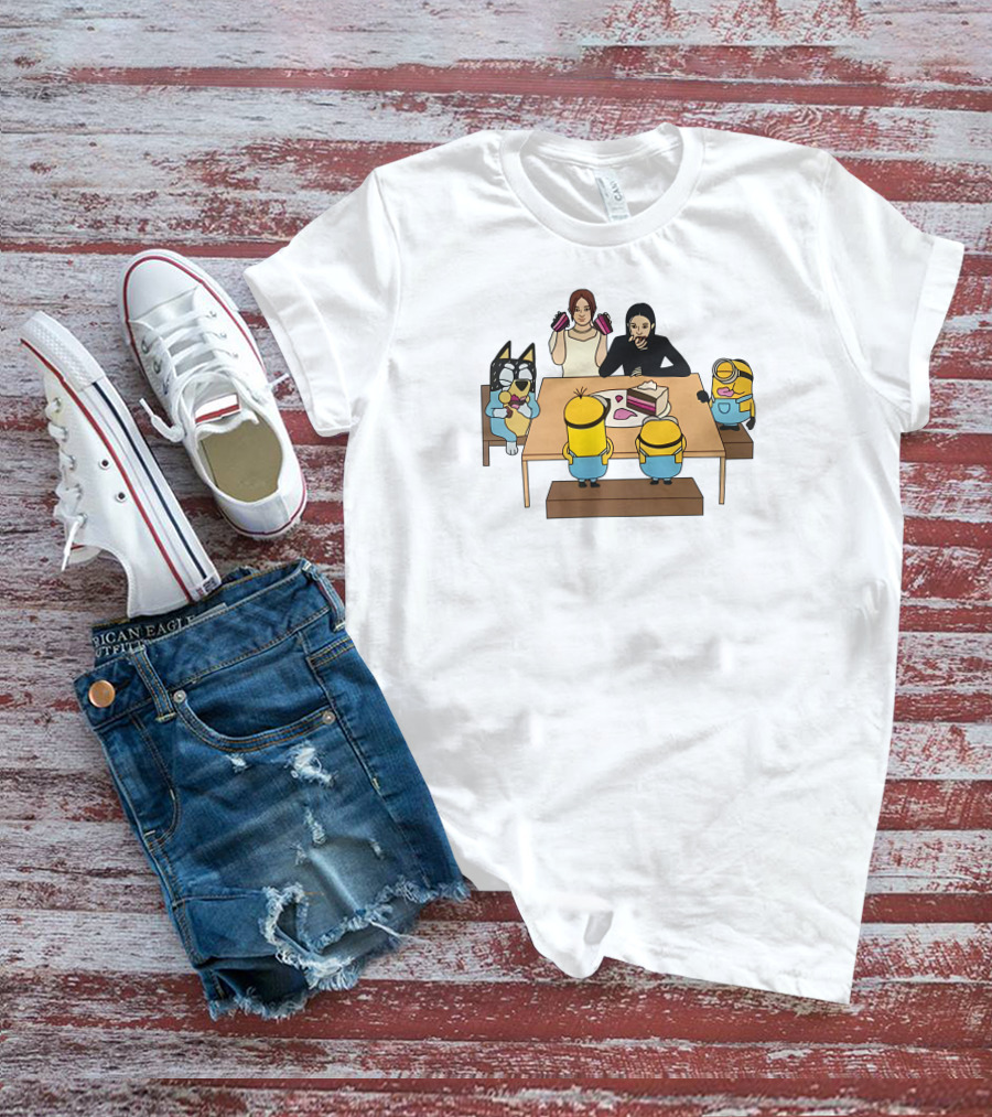 Irene Seulgi Dining Table Minions And Tom And Jerry Cake Scene T-Shirt
