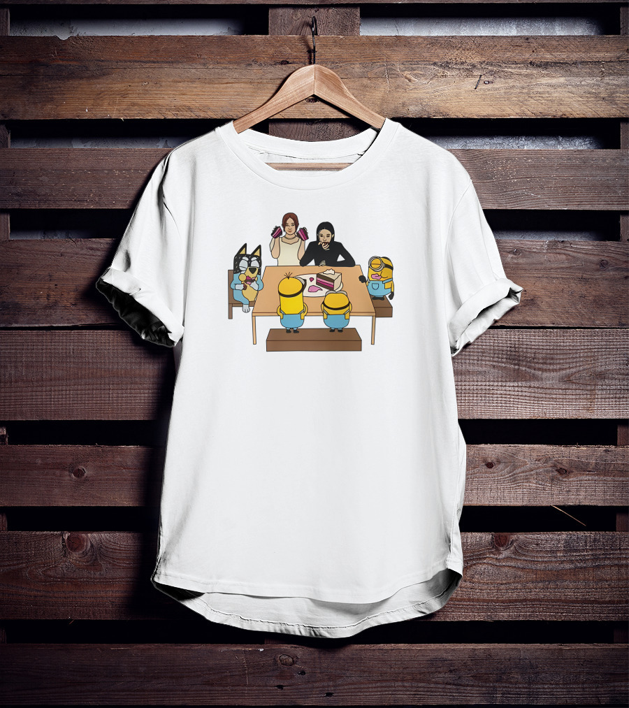 Irene Seulgi Dining Table Minions And Tom And Jerry Cake Scene T-Shirt