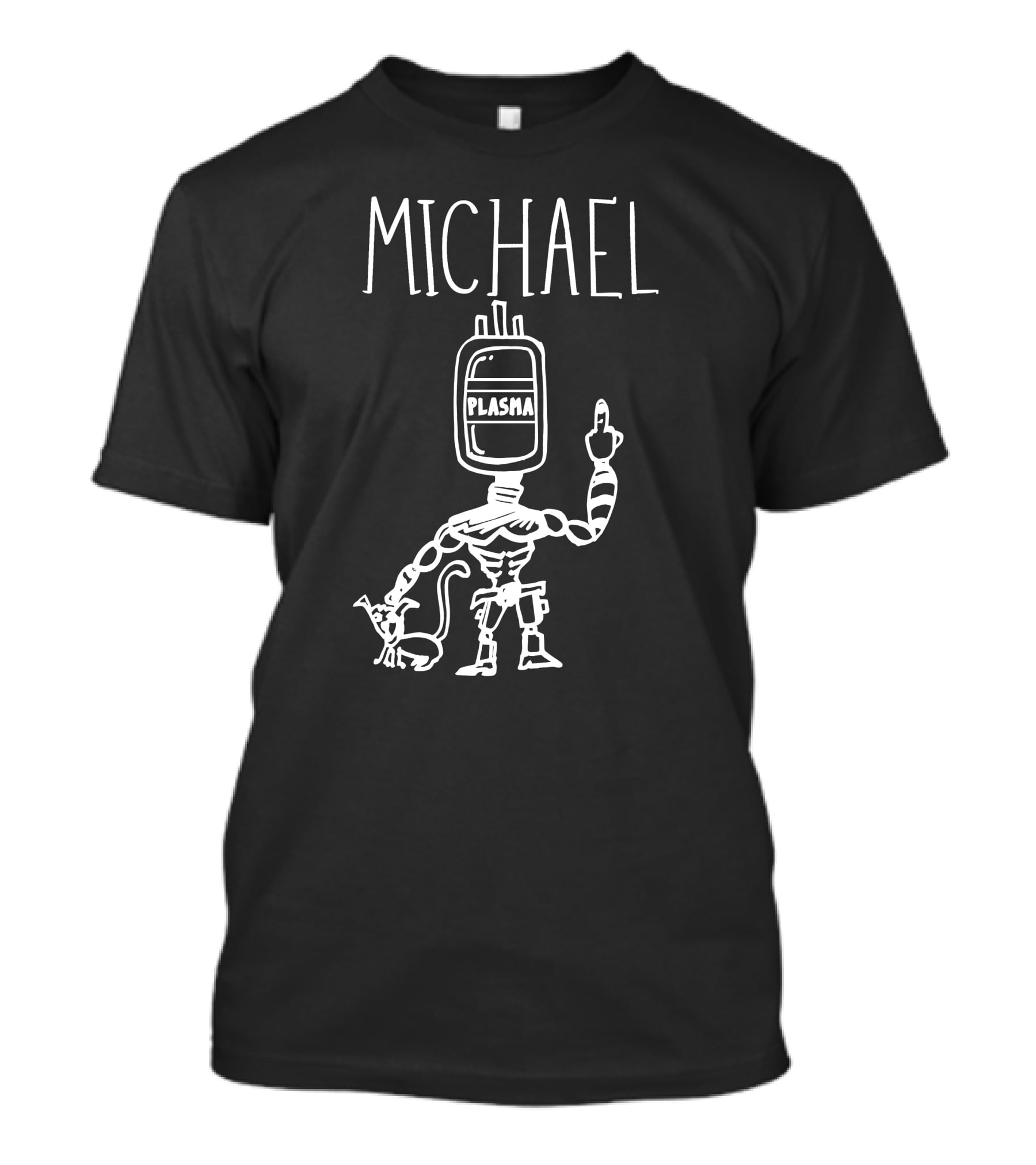 Zayn Malik Michael Plasma Robot With Cat T-Shirt