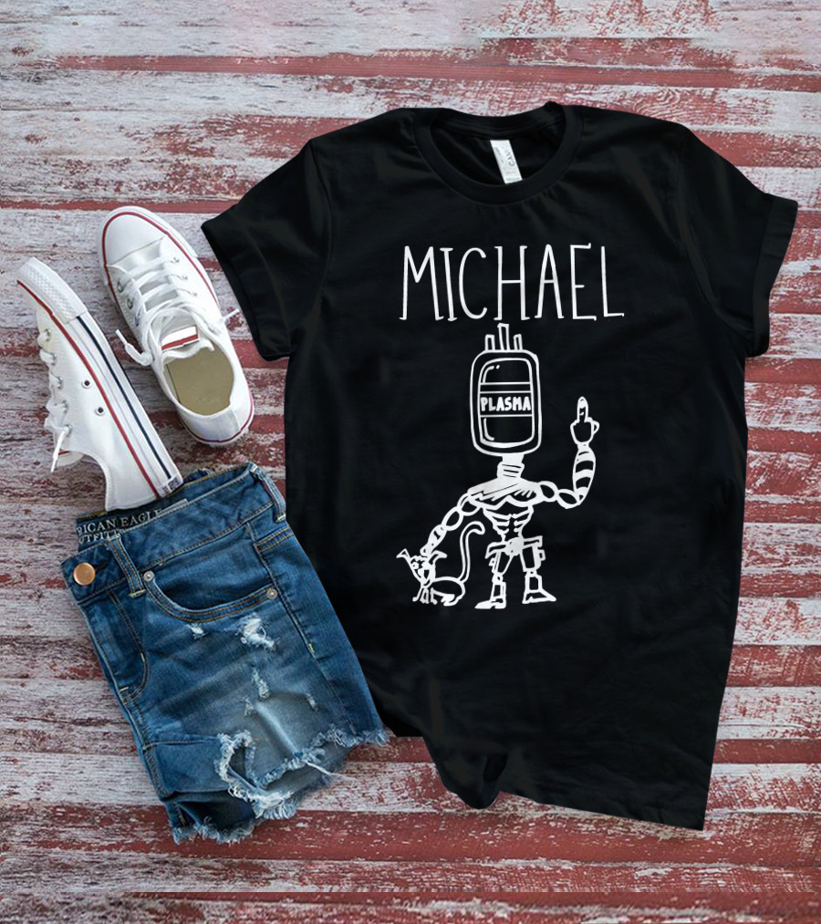 Zayn Malik Michael Plasma Robot With Cat T-Shirt