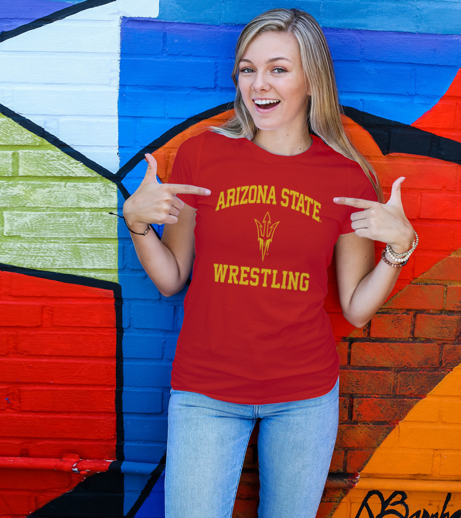 Arizona State Sun Devils Wrestling Fork T-Shirt