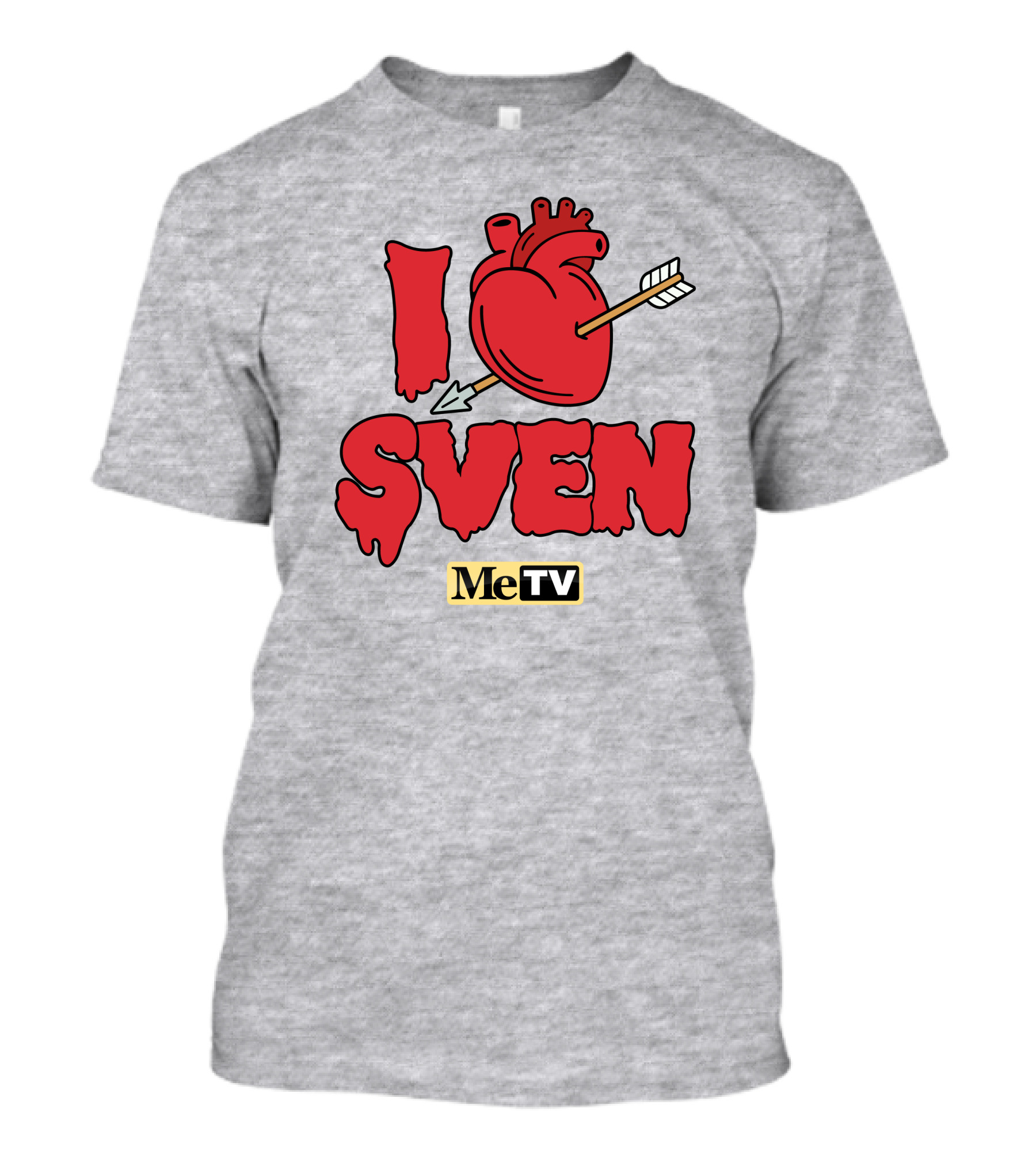 MeTV Store I Heart Sven With Anatomical Heart And Arrow T-Shirt