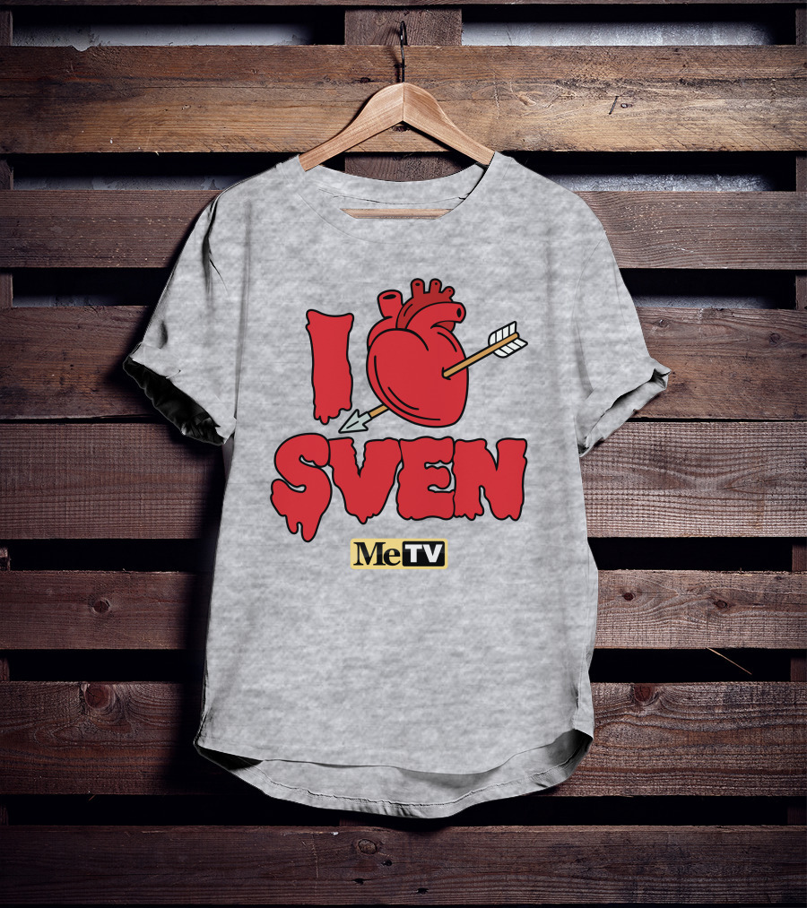 MeTV Store I Heart Sven With Anatomical Heart And Arrow T-Shirt