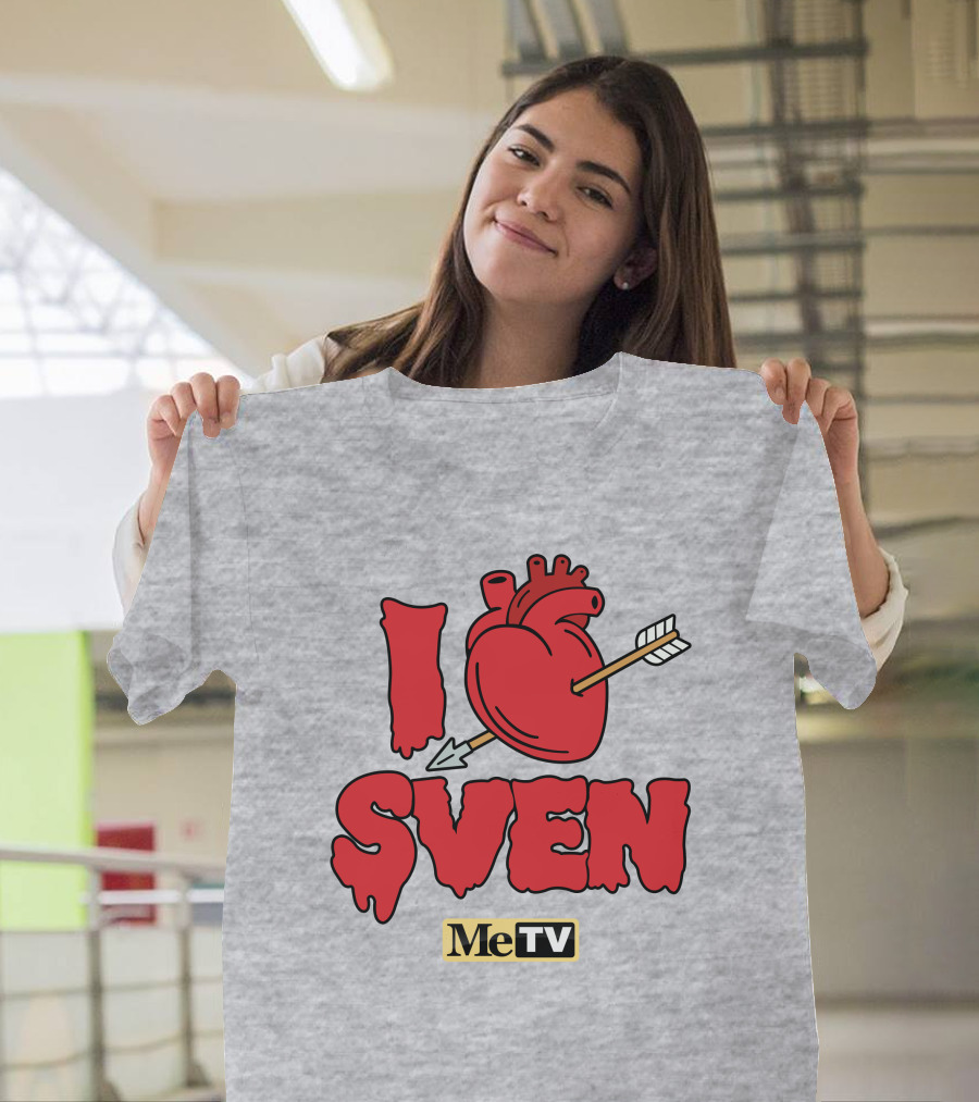 MeTV Store I Heart Sven With Anatomical Heart And Arrow T-Shirt