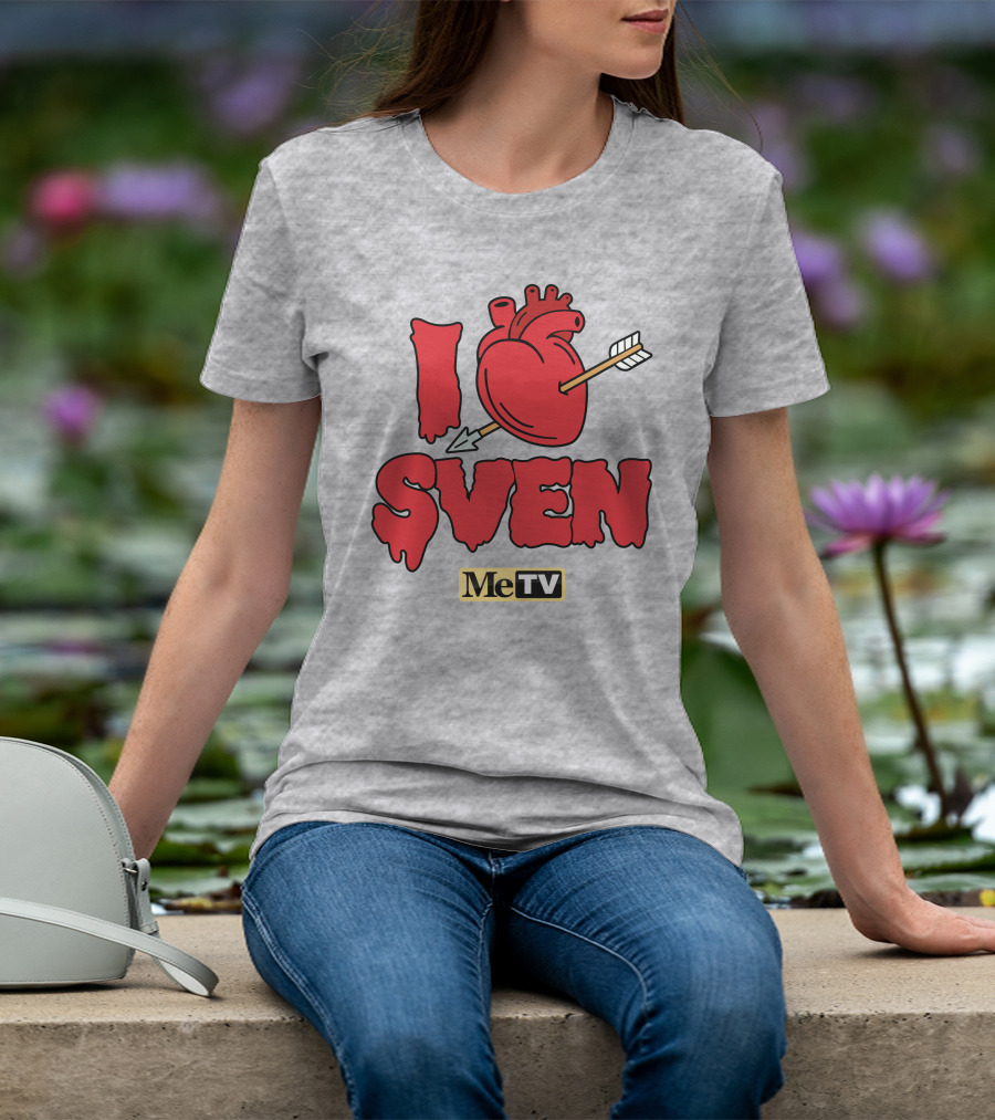 MeTV Store I Heart Sven With Anatomical Heart And Arrow T-Shirt