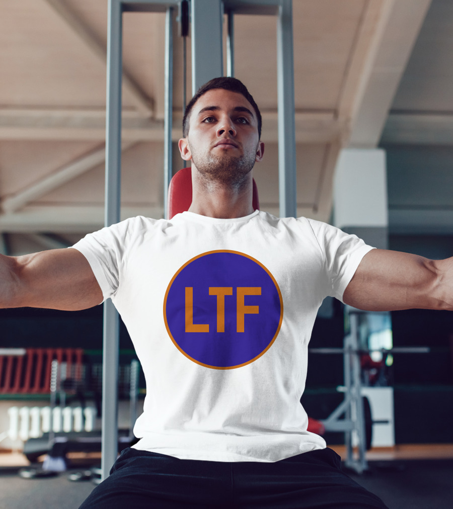 Doitfresh LTF Blue Circle Orange Border T-Shirt