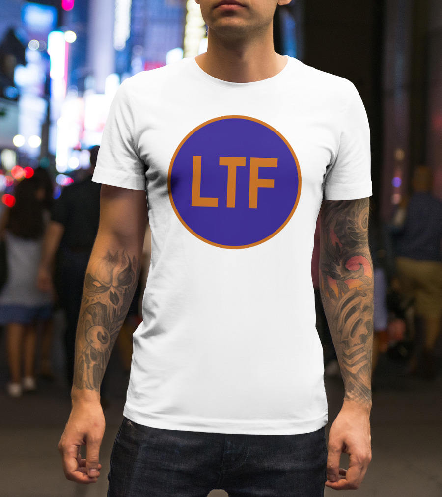 Doitfresh LTF Blue Circle Orange Border T-Shirt