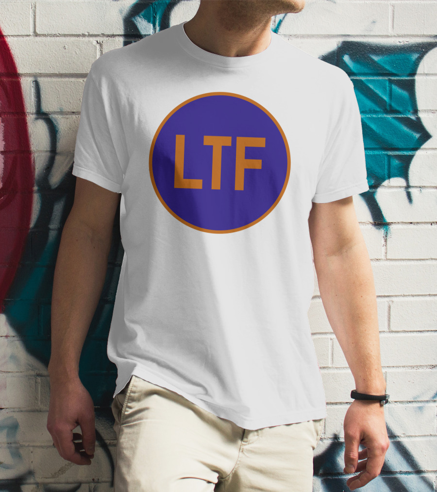 Doitfresh LTF Blue Circle Orange Border T-Shirt