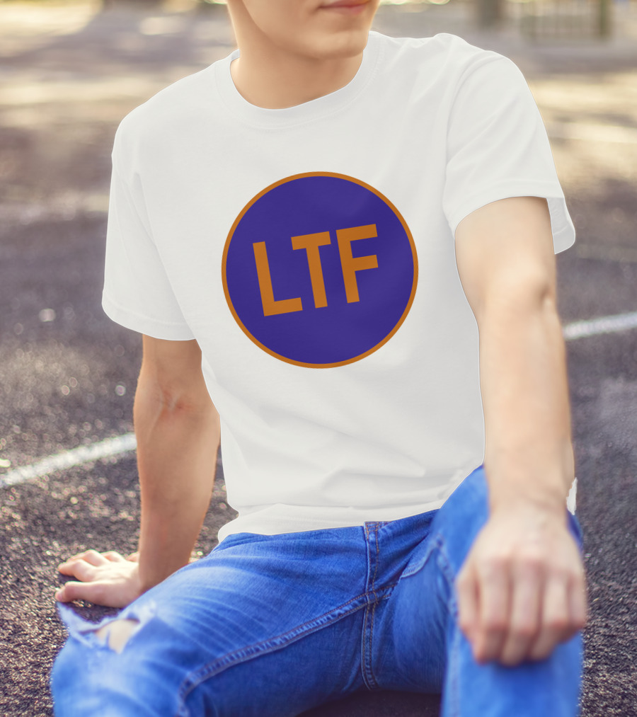 Doitfresh LTF Blue Circle Orange Border T-Shirt