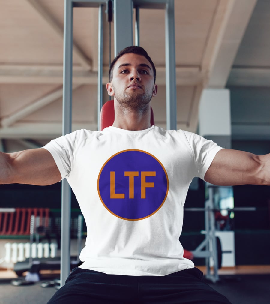 LTF Blue And Orange Round Logo Emblem T-Shirt