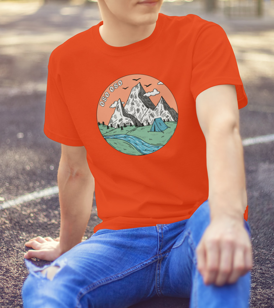 Christine Oso Oso River Tent Camping Mountains T-Shirt