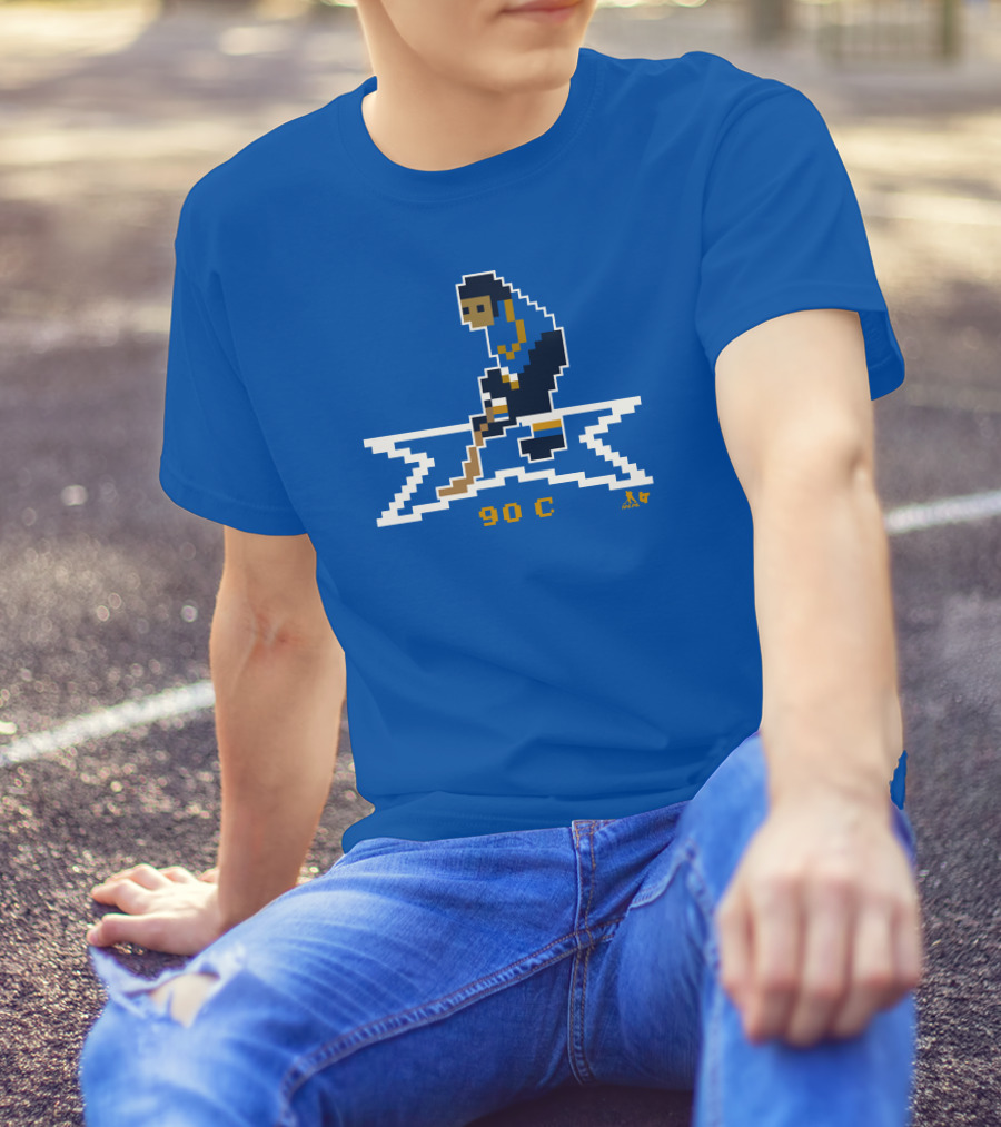 Ryan O'Reilly Pixel Art Hockey Number 90 C Blues T-Shirt