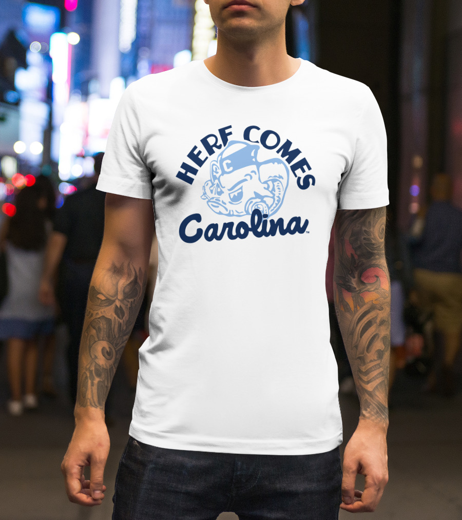Herf Comes Carolina Tar Heel Ram T-Shirt