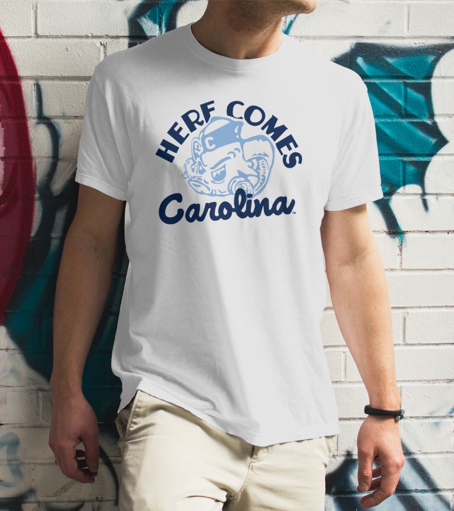 Herf Comes Carolina Tar Heel Ram T-Shirt