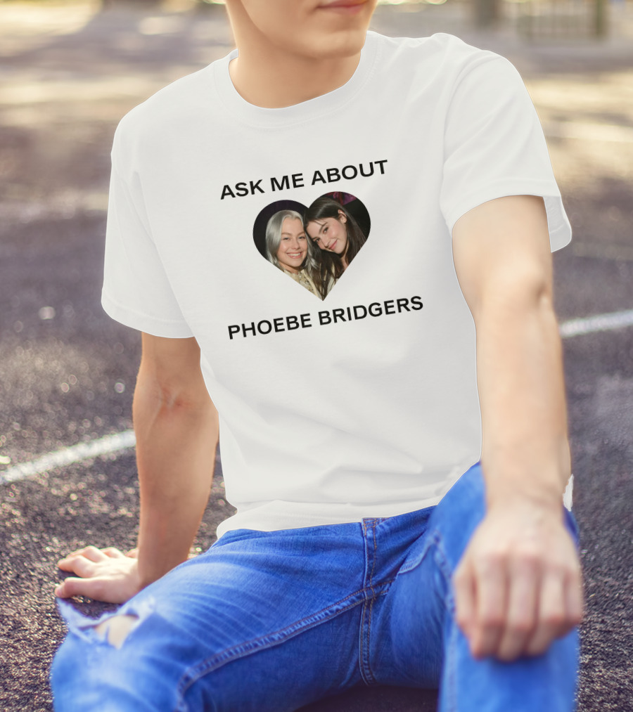 Ask Me About Phoebe Bridgers Heart-Shaped Photo T-Shirt