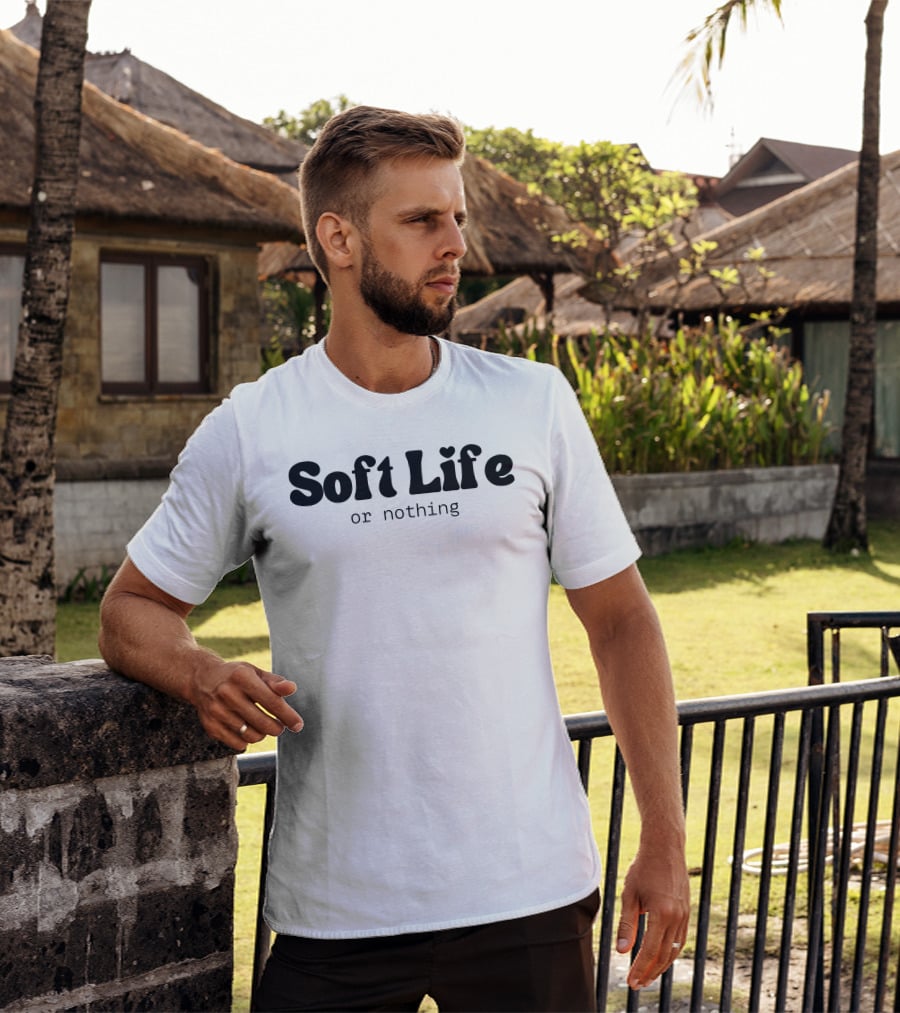 2K Toteshop Soft Life Or Nothing Bold Font T-Shirt