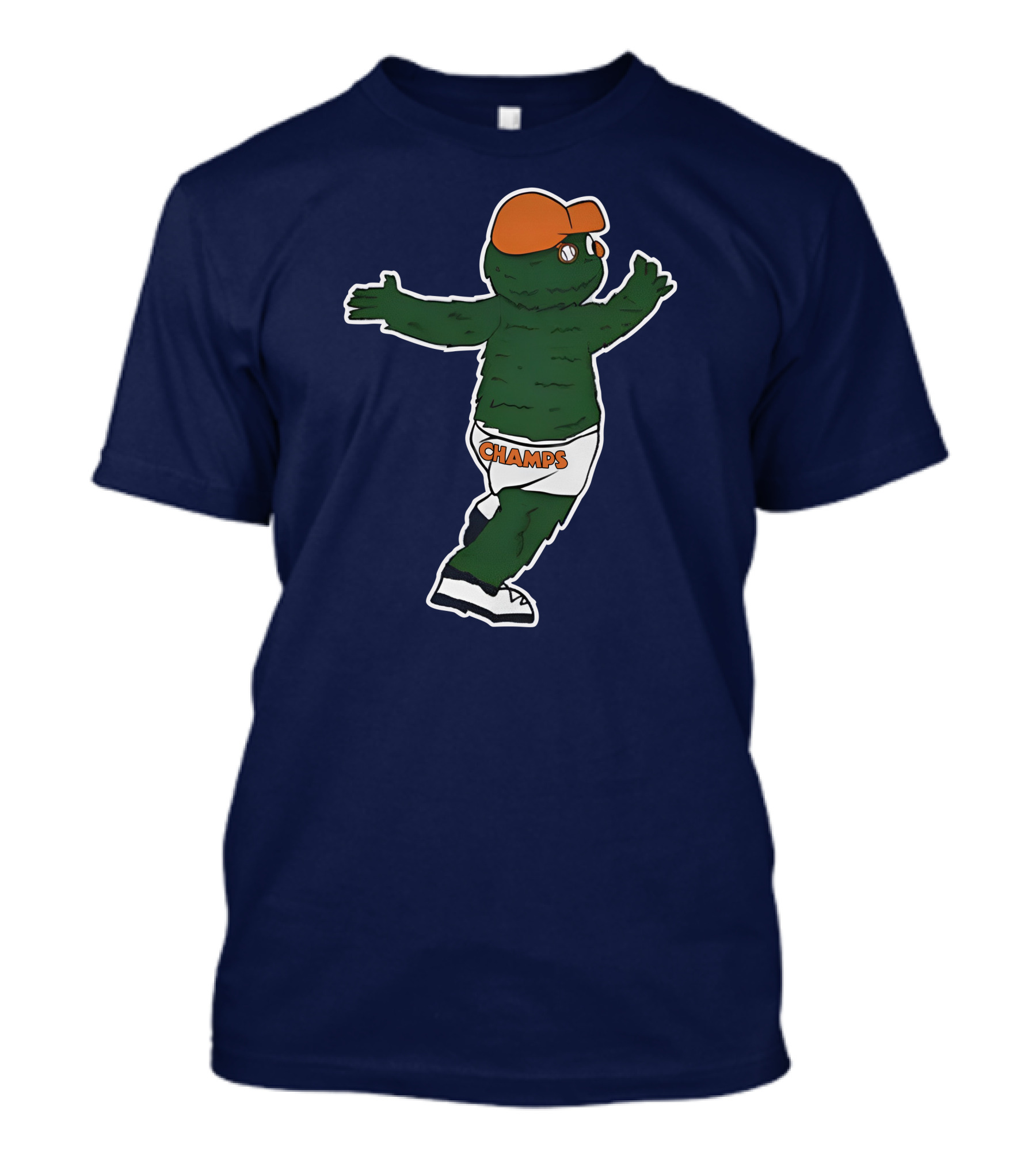 Streaking Champs Gator Mascot With Orange Cap And Shades T-Shirt