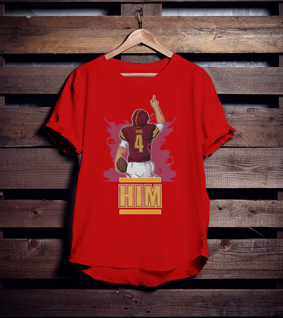 HIM 4 Football Artwork T-Shirt