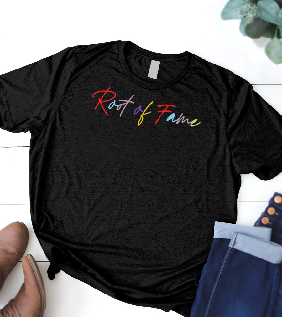 Root Of Fame Multicolor Script T-Shirt