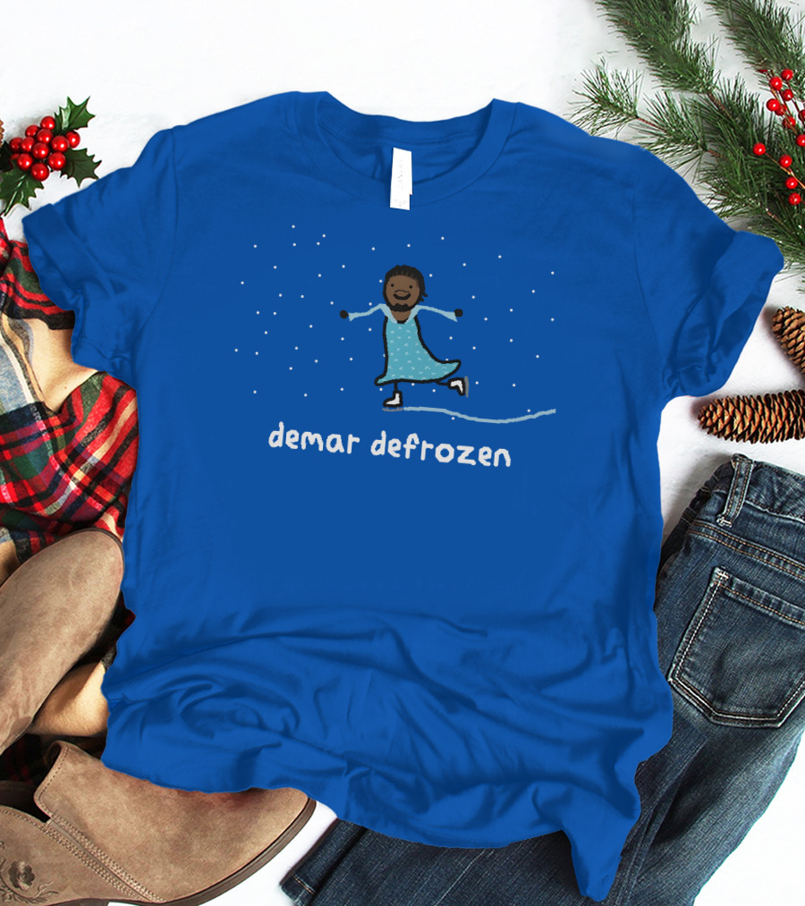 Demar Defrozen Ice Skating Figure With Sparkling Stars T-Shirt