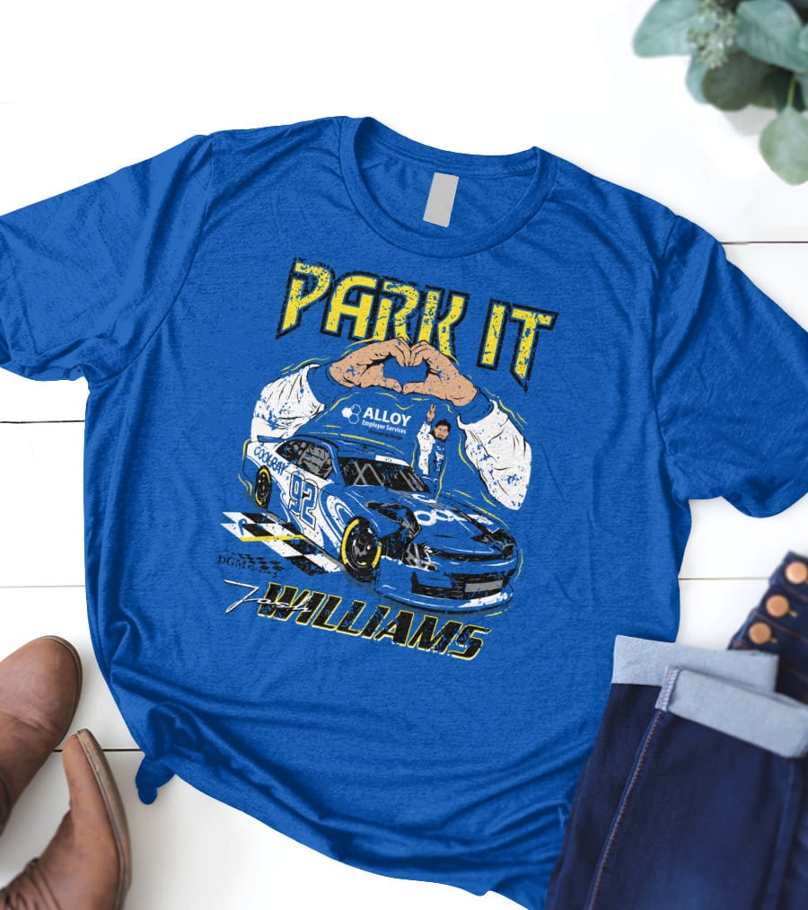 Park It Josh Williams Alloy Employer Services Race Car 92 Williams T-Shirt