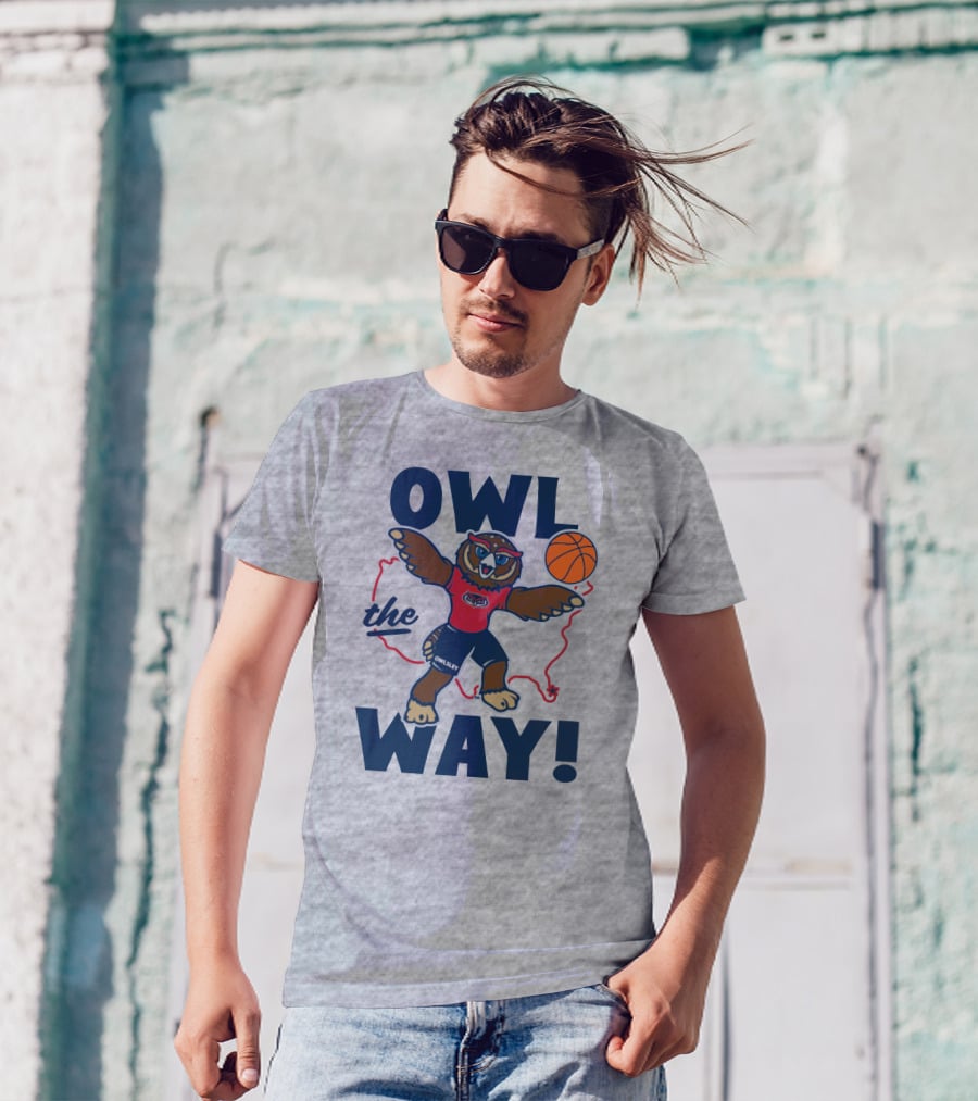 Owlsey Basketball Owl The Way Florida Atlantic T-Shirt
