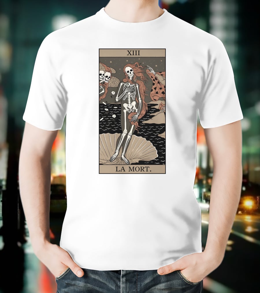XIII La Mort Tarot Death Of Venus Skeleton T-Shirt