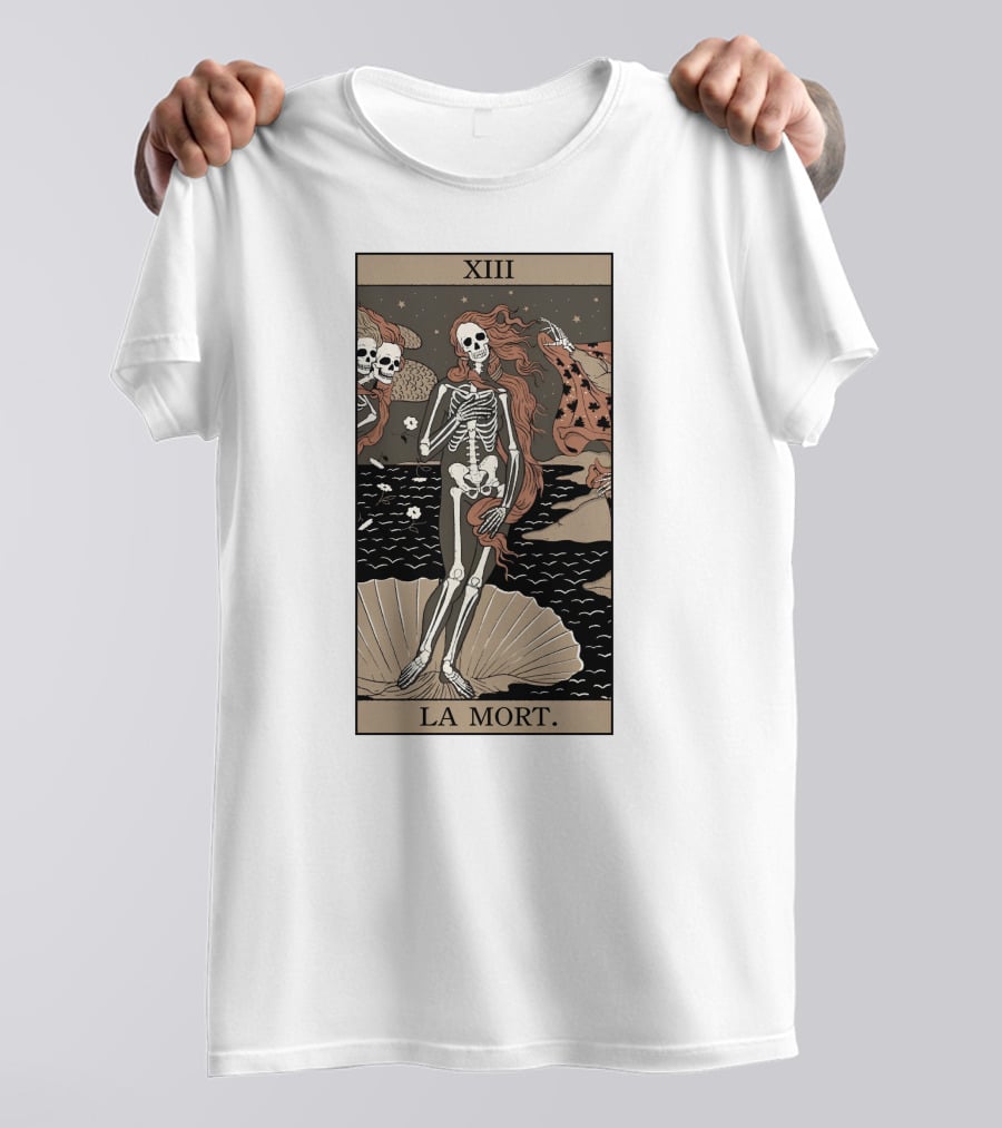 XIII La Mort Tarot Death Of Venus Skeleton T-Shirt