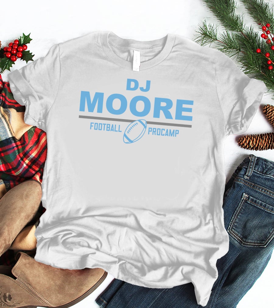 DJ Moore Football Procamp Official Event Logo With Football T-Shirt