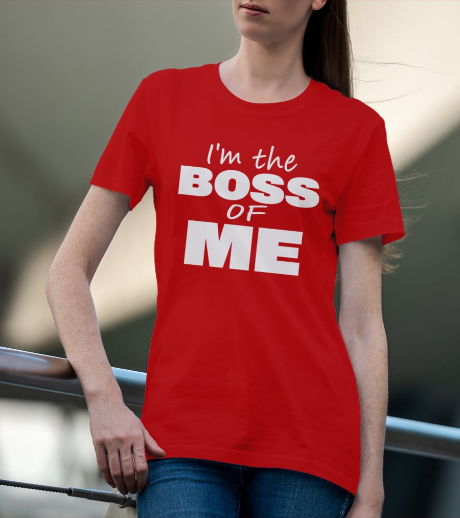 Texas Paul Schroder I'M The Boss Of Me Bold Red T-Shirt