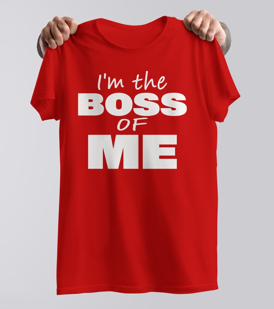 Texas Paul Schroder I'M The Boss Of Me Bold Red T-Shirt