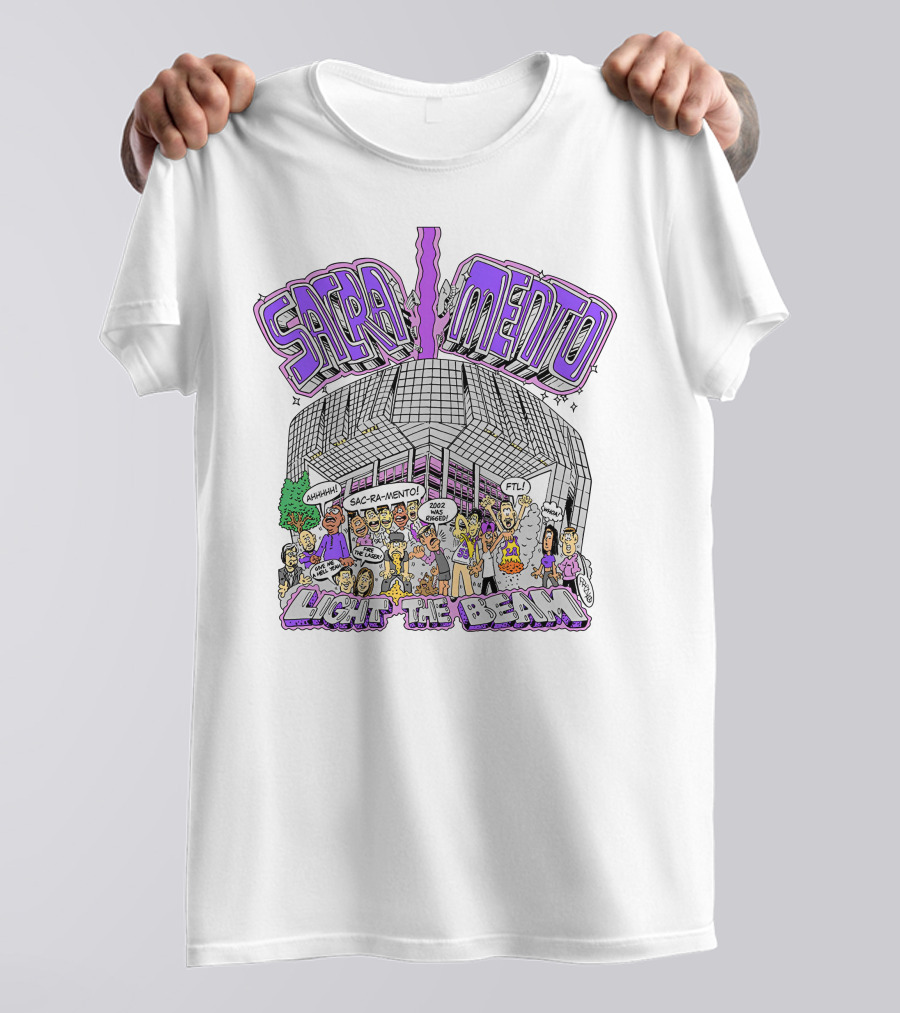 SACRA MENTO Light The Beam Midtownsac Crowd Excitement Energetic Atmosphere T-Shirt