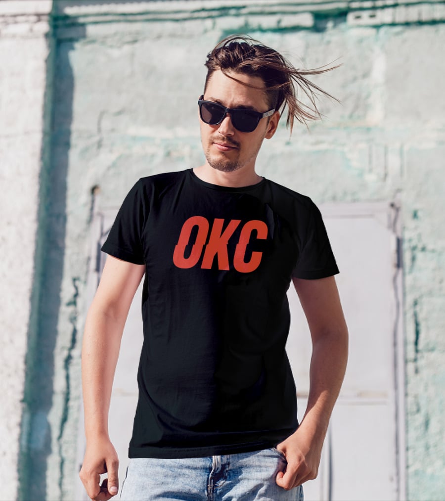 Mark Daigneault OKC Bold Orange Lettering T-Shirt