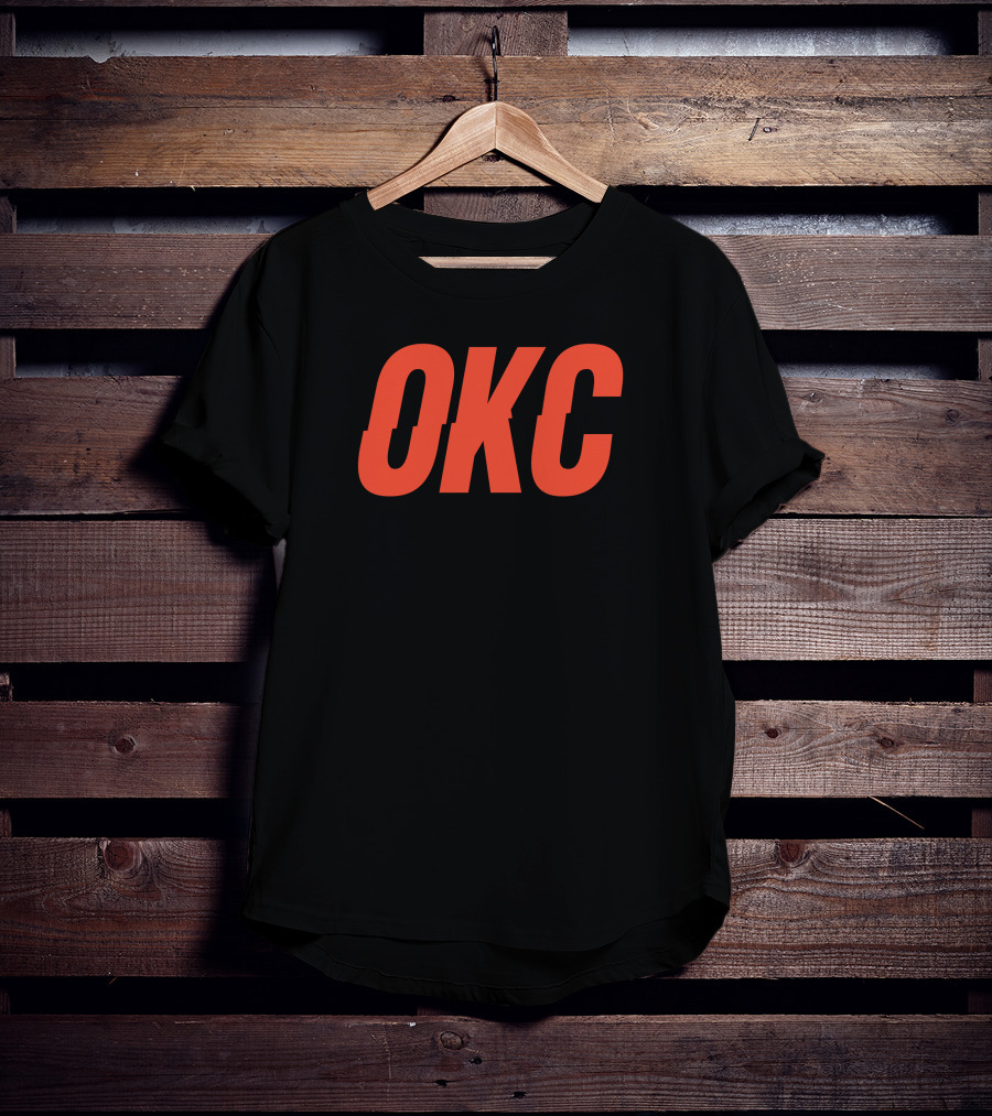 Mark Daigneault OKC Bold Orange Lettering T-Shirt