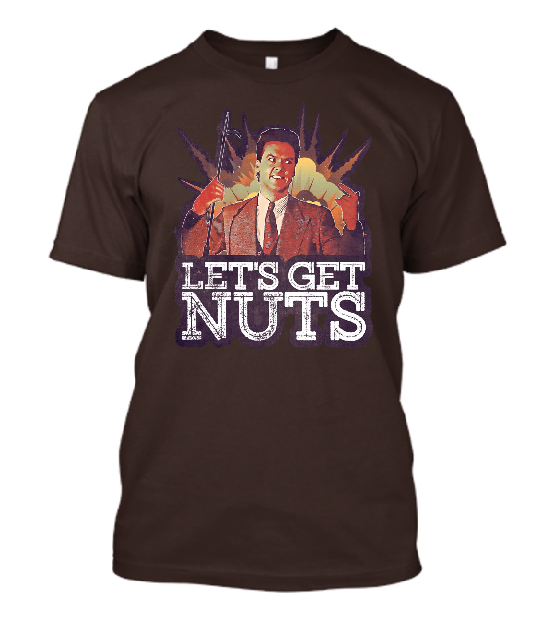 Let's Get Nuts Batman Joker Homage Explosion Scene T-Shirt