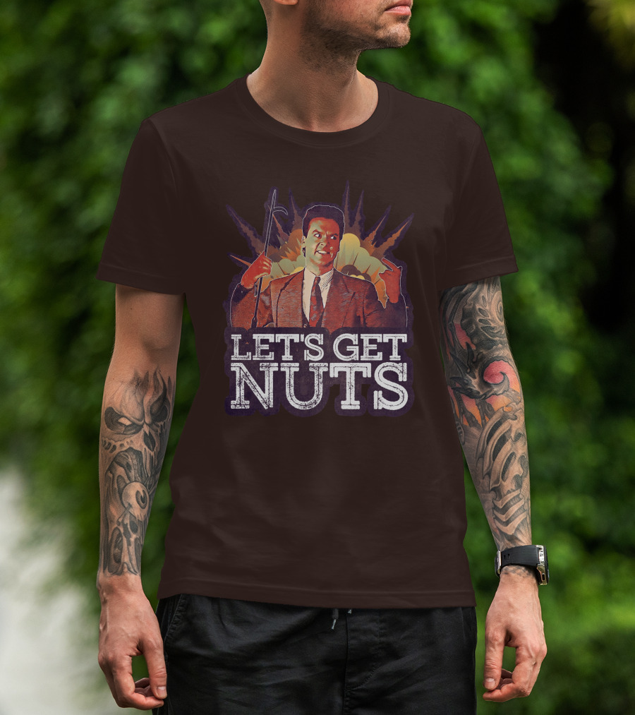 Let's Get Nuts Batman Joker Homage Explosion Scene T-Shirt