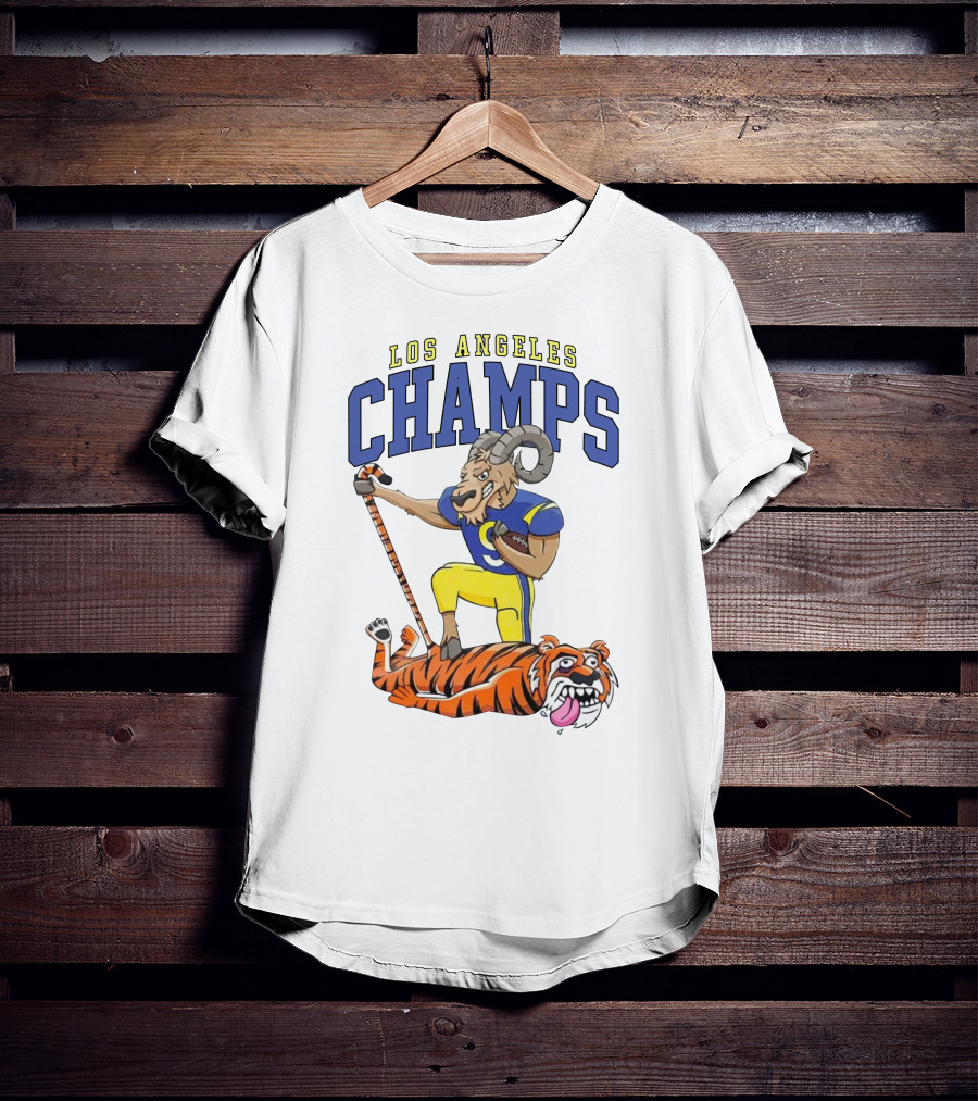 Los Angeles Champs Ram And Tiger Iconic Rivalry T-Shirt