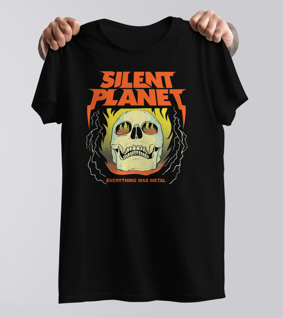 Silent Planet Everything Was Metal Skull Fire T-Shirt
