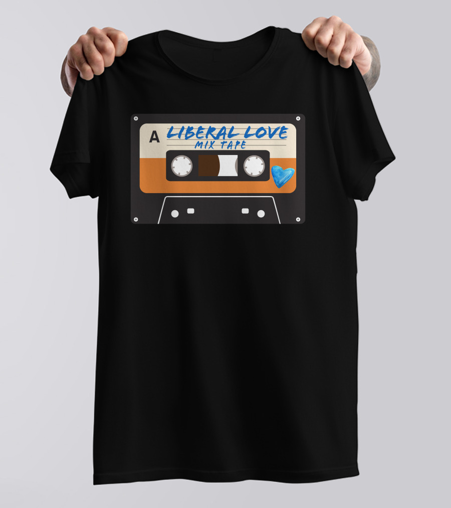 Liberal Love Mix Tape Cassette Heart T-Shirt