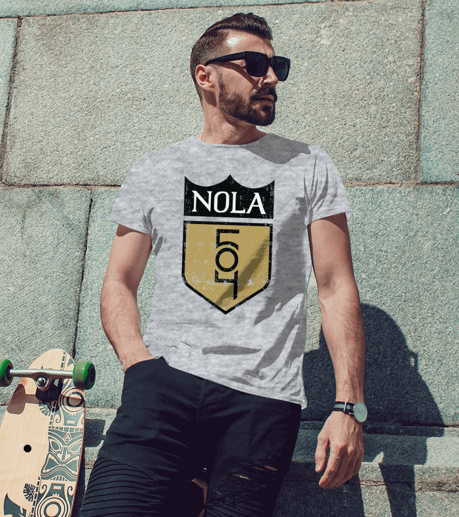 NOLA 504 Shield Badge Emblem T-Shirt
