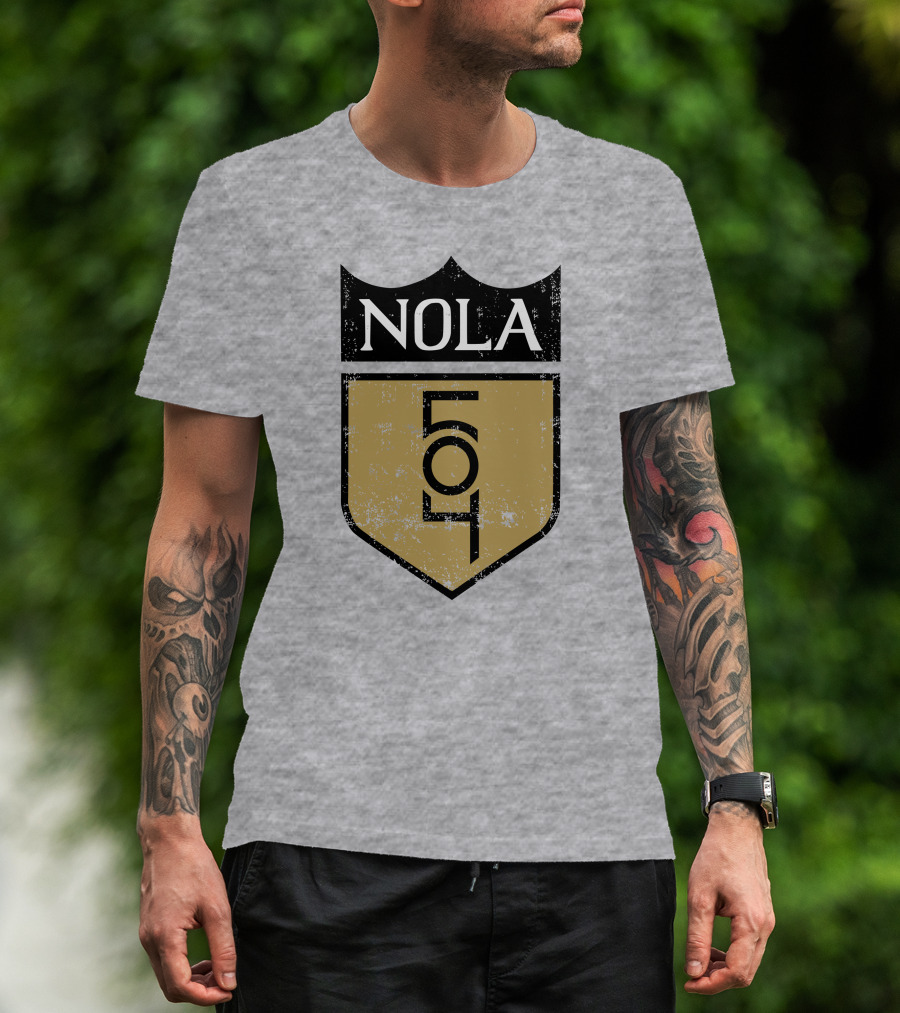 NOLA 504 Shield Badge Emblem T-Shirt