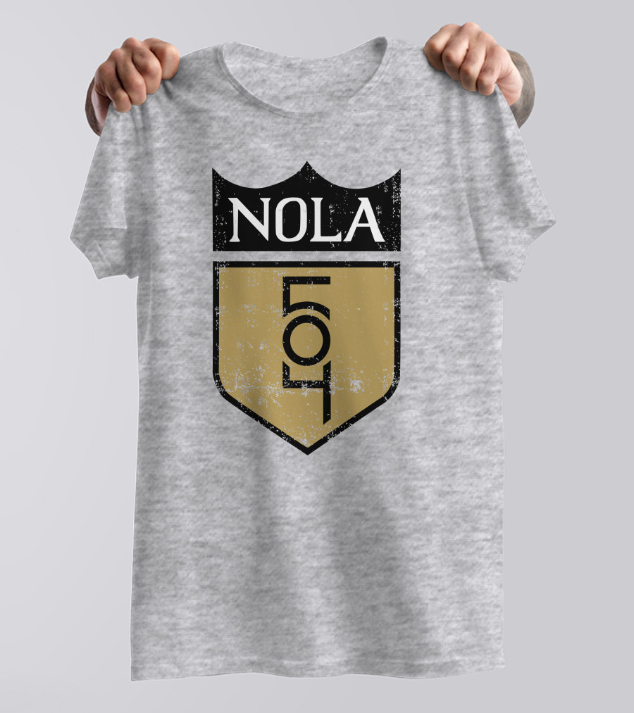NOLA 504 Shield Badge Emblem T-Shirt