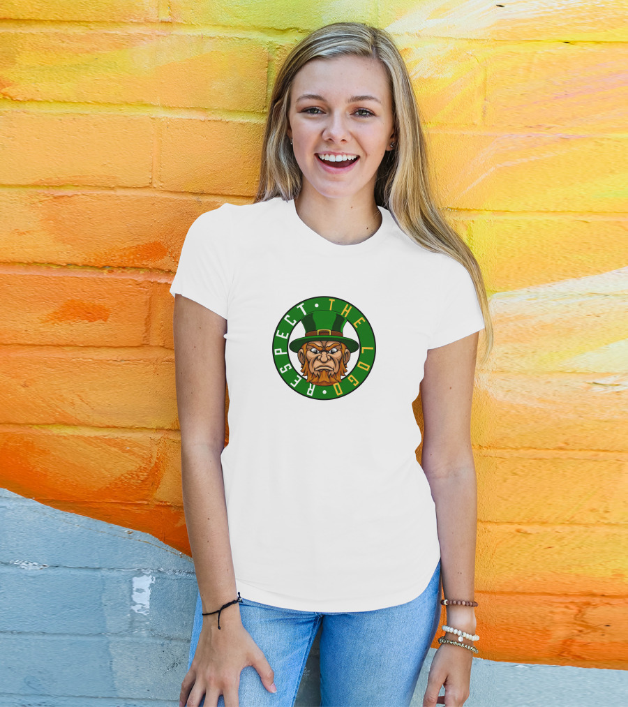 Respect The Logo Irish Mascot Green Hat T-Shirt